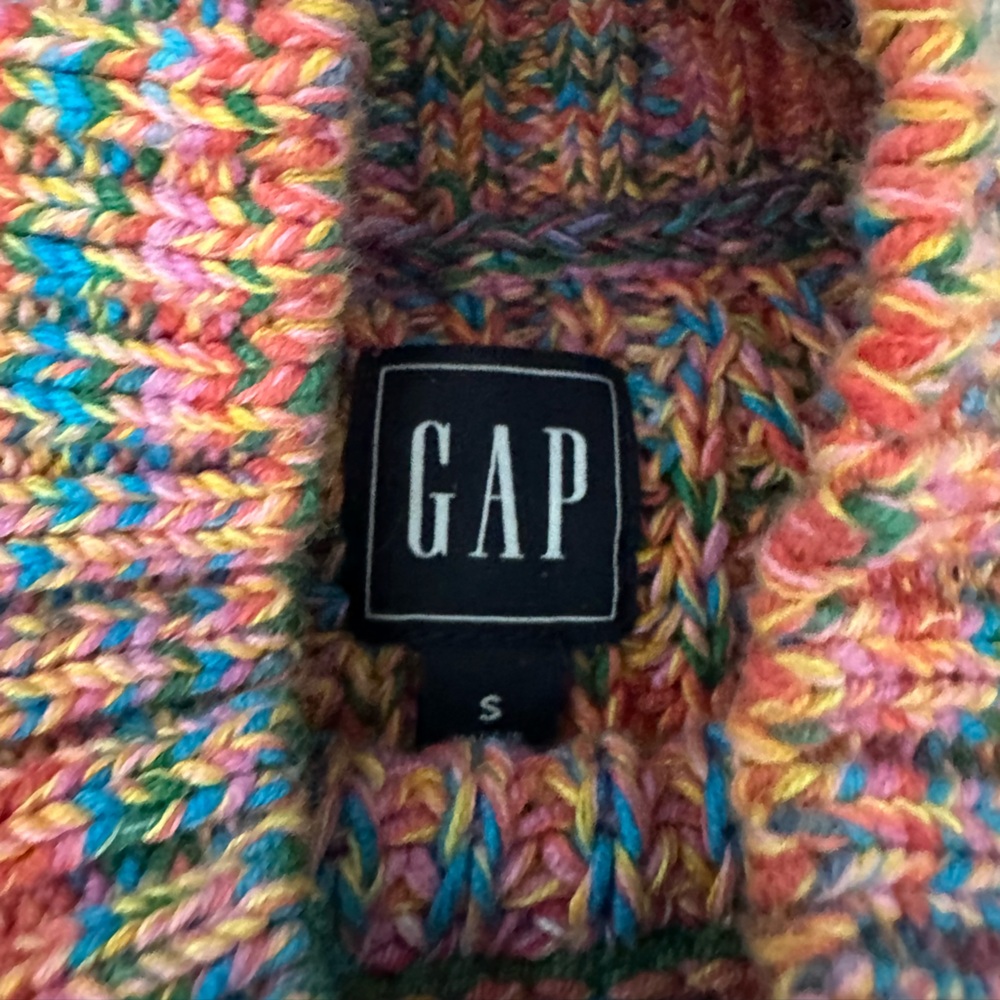 Vintage GAP Rainbow Knit Turtleneck Sweater - Picture 11 of 12